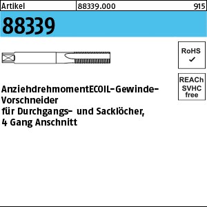 ART 88339 AMECOIL Gewindevorschneider M 18 für Einsätze S