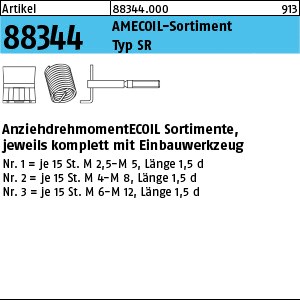 ART 88344 AMECOIL-Sortimente SR Nr.1 (M 2,5, M 3, M 4, M 5) S