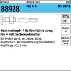Artikel 88928 Mu A 4 HS 28/15 Hammerkopf-/Halfen-Schrauben, mit Sechskantmutter