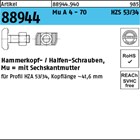 Artikel 88944 Mu A 4 - 70 HZS 53/34 Hammerkopf-/Halfen-Schrauben, mit Sechskantm