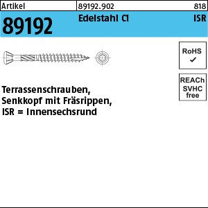 ART 89192 Terrassenschr. Edelstahl C1 5 x 40/26 -T25 S