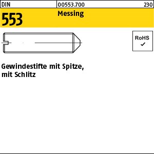 DIN 553 Messing M 3 x 4 Ms S