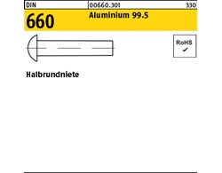 DIN 660 Aluminium 99.5 Halbrundniete 