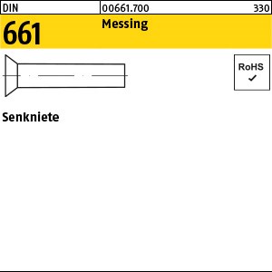 DIN 661 Messing 3 x 6 Ms S