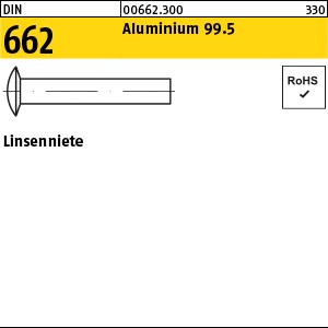 DIN 662 Aluminium 3 x 6 Al S