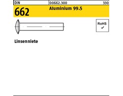 DIN 662 Aluminium 99.5 Linsenniete 