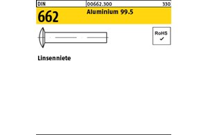 DIN 662 Aluminium 99.5 Linsenniete 