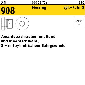 DIN 908 Messing G 1/8 A Ms S