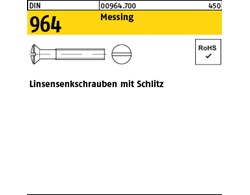 DIN 964 Messing Linsensenkschrauben mit Schlitz 