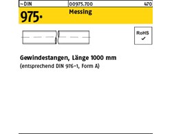 ~DIN 975 Messing Gewindestangen, Länge 1000 mm 