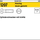 ISO 1207 Messing blank gedreht Zylinderschrauben mit Schlitz 