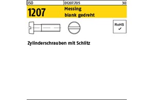 ISO 1207 Messing blank gedreht Zylinderschrauben mit Schlitz 