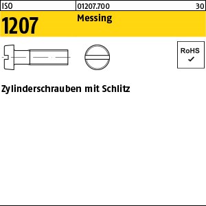 ISO 1207 Messing M 3 x 4 Ms S