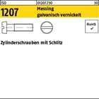 ISO 1207 Messing galvanisch vernickelt Zylinderschrauben mit Schlitz 