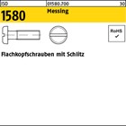 ISO 1580 Messing Flachkopfschrauben mit Schlitz 