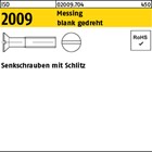 ISO 2009 Messing blank gedreht Senkschrauben mit Schlitz 