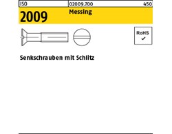 ISO 2009 Messing Senkschrauben mit Schlitz 