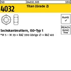 ISO 4032 Titan (Grade 2) Sechskantmuttern, ISO-Typ 1 