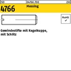 ISO 4766 Messing Gewindestifte mit Kegelkuppe, mit Schlitz