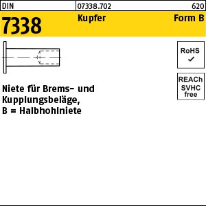 DIN 7338 Kupfer B 3 x 8 Cu S