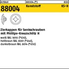 Artikel 88004 Kunststoff KS-H, dunkelbraun Zierkappen für Senkschrauben mit Phil