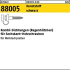 Artikel 88005 Kunststoff schwarz Kombi-Dichtungen (Regenhütchen) für Sechskant-H