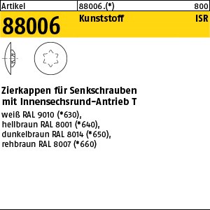 ART 88006 Kappen f. ISR 15 x 12/3,5 h. braun RAL 8001 S