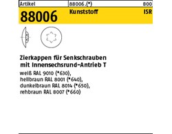 Artikel 88006 Kunststoff ISR, hellbraun Zierkappen für Senkschrauben mit Innense