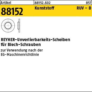ART 88152 RUV-Scheibe Kunststoff 4,2 4,2 x 9,0 x 1,2 S