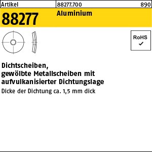 ART 88277 Dichtscheiben Alu 16 x 6,8 x1 Al S