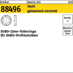 ART 88496 DUBO-Zahntellerringe St. galv. verzinkt, Typ Nr. 404 gal Zn S