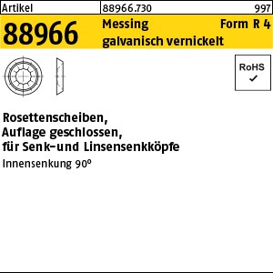 ART 88966 Rosettensch. Messing 4,8 vernickelt US 4125 geschlossen Ms Ni S