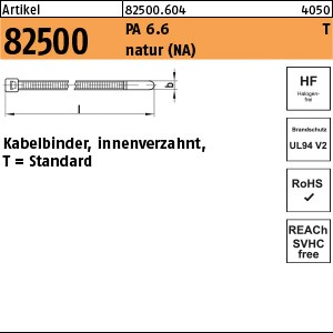 ART 82500 PA 6.6 2,5 x 100/ 22 Kabelbinder, natur, T18R S