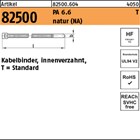Artikel 82500 PA 6.6 T natur (NA) Kabelbinder, innenverzahnt, Standard 