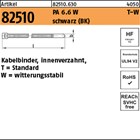 Artikel 82510 PA 6.6 W T-W schwarz (BK) Kabelbinder, innenverzahnt, Standard wit