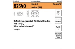 Artikel 82540 PA 6.6 TY-G1/SK natur (NA) Befestigungssockel für Kabelbinder, Typ