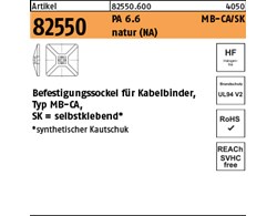 Artikel 82550 PA 6.6 MB-CA/SK natur (NA) Befestigungssockel für Kabelbinder, Typ