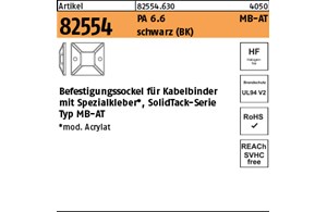 Artikel 82554 PA 6.6 MB-AT schwarz Befestigungssockel für Kabelbinder mit Spezia