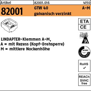 ART 82001 LINDAPTER GT A MM 8 galv. verzinkt, mittel S