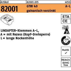 ART 82001 LINDAPTER GT A LM 10 galv. verzinkt, lang S