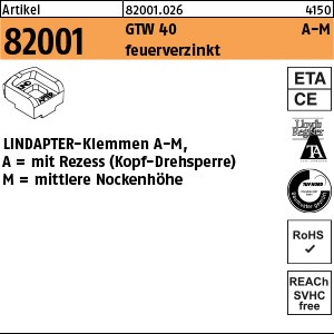 ART 82001 LINDAPTER GT A MM 12 feuerverzinkt, mittel S