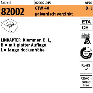 ART 82002 LINDAPTER GT B LM 10 galv. verzinkt, lang S