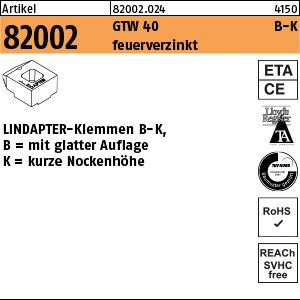 ART 82002 LINDAPTER GT B KM 12 feuerverzinkt, kurz S