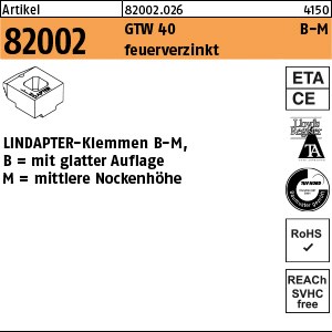 ART 82002 LINDAPTER GT B MM 12 feuerverzinkt, mittel S