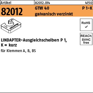 ART 82012 LINDAPTER St. P1 M 8 galv. verzinkt, kurz S