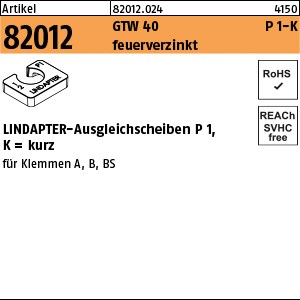 ART 82012 LINDAPTER St. P1 M 12 feuerverzinkt, kurz S