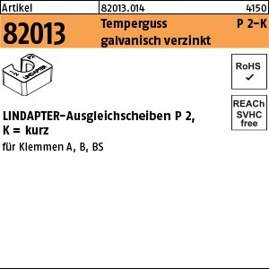 ART 82013 LINDAPTER St. P2 M 10 galv. verzinkt, kurz S