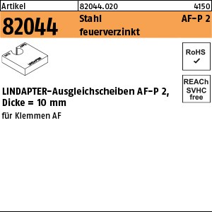 ART 82044 LINDAPTER St. AF M 12 P2 Scheiben, feuerverzinkt S