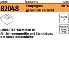 Artikel 82048 Temperguss BR-K galvanisch verzinkt LINDAPTER-Klemmen BR für Schie