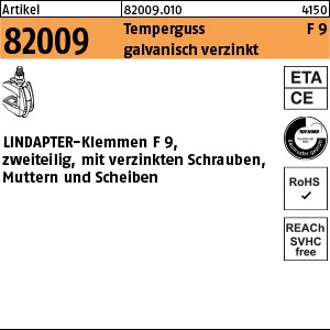 ART 82009 LINDAPTER GT F 9 M 10 galv. verzinkt, komplett S